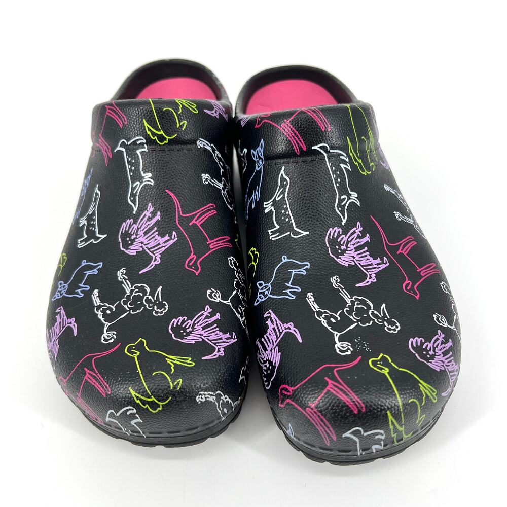 Dansko Womens Kane Mule Dog Print Backless Shoe Molded Euro Size 36 (6-6.5) - Picture 2 of 9
